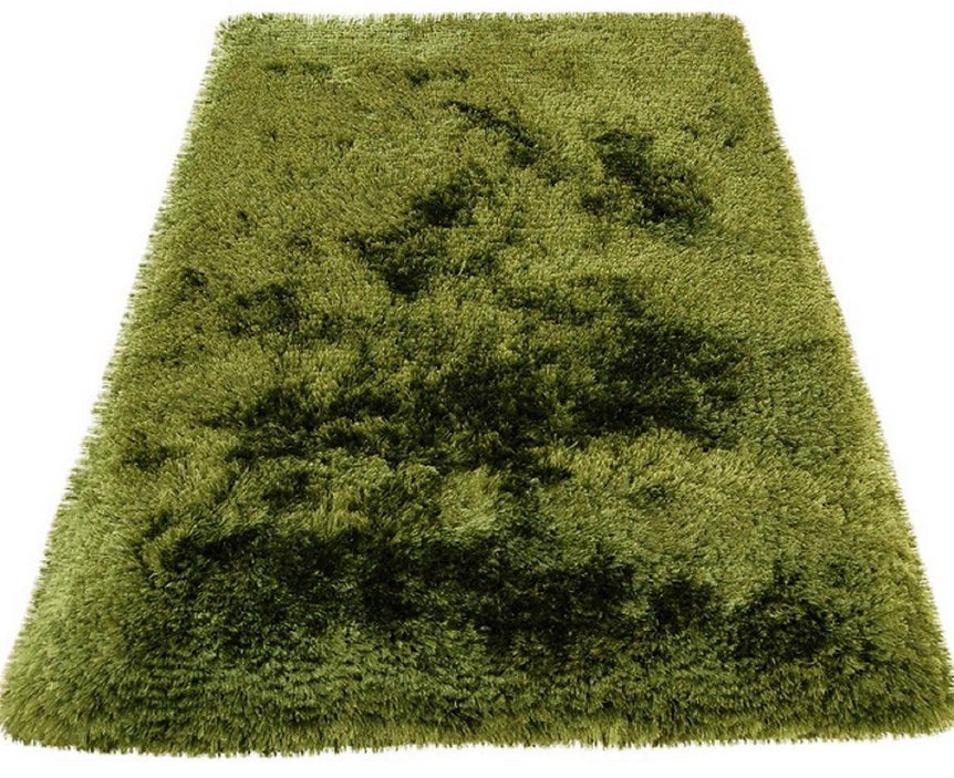 Tapis salon confort shaggy SPLASH Vert - Novatrend 