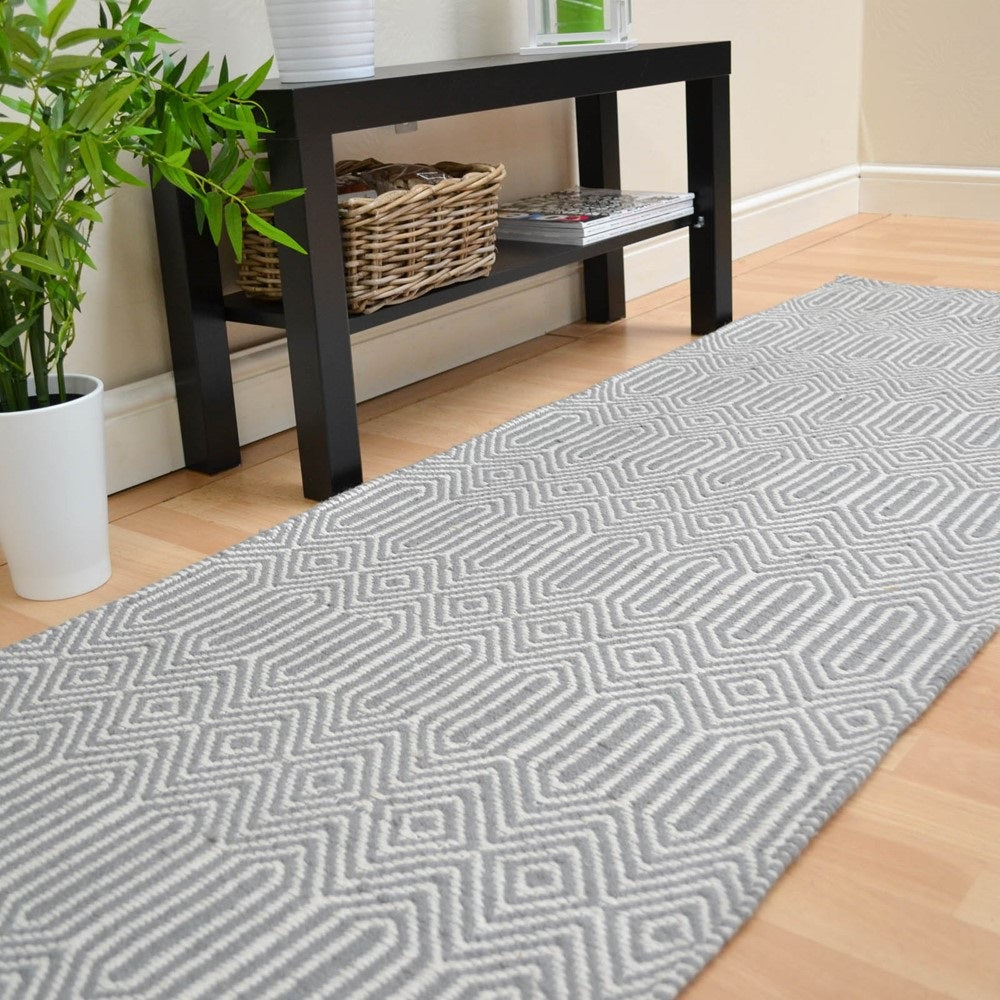 Tapis de couloir moderne laine et coton SILWAN