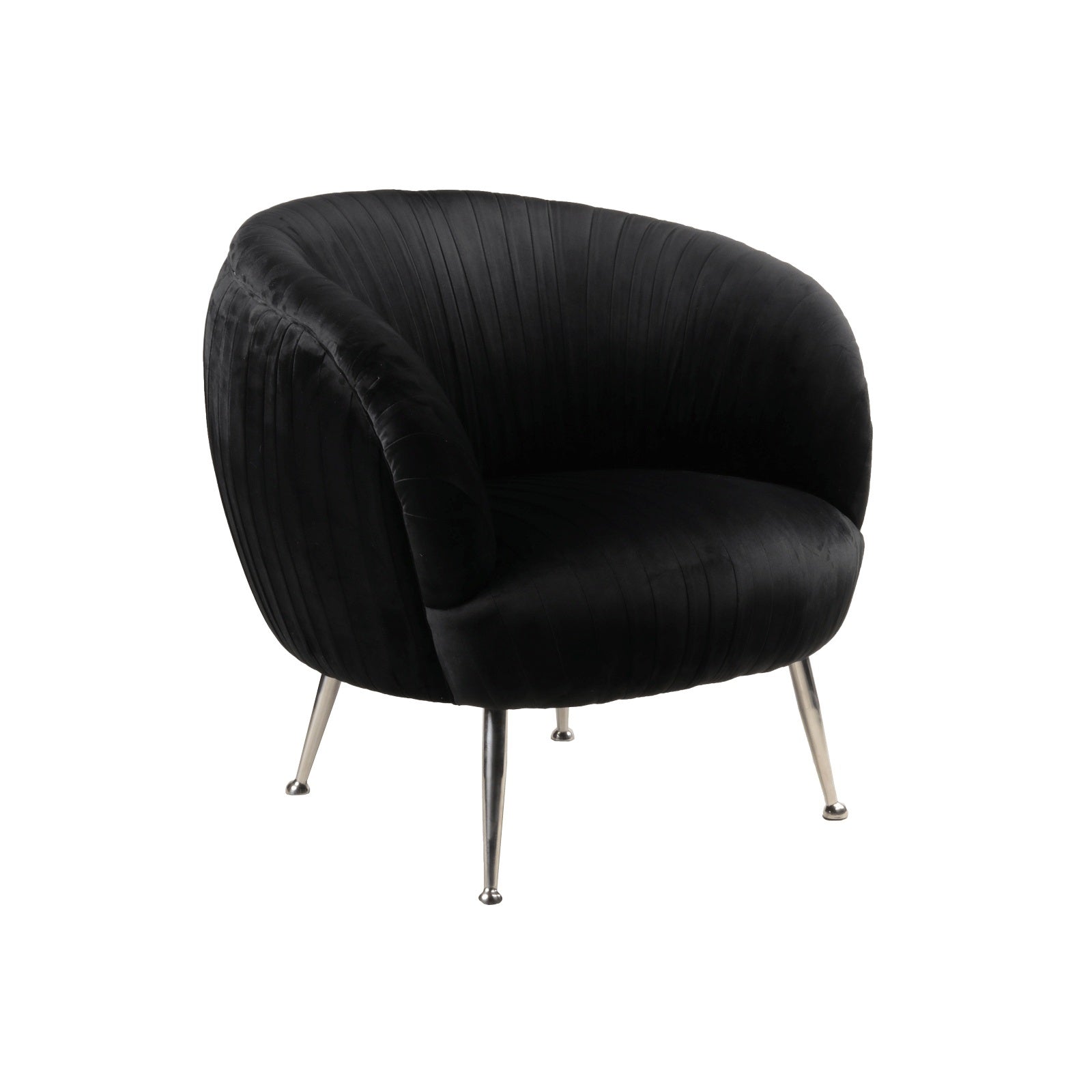 Fauteuil en velours noir PALACIO - Novatrend 