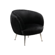 Fauteuil en velours noir PALACIO - Novatrend 