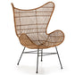 Fauteuil design osier et métal NATURA - Novatrend 