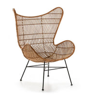 Fauteuil design osier et métal NATURA - Novatrend 