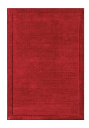 Tapis de Salon Moderne uni Pure Laine CANDY Rouge - Novatrend 