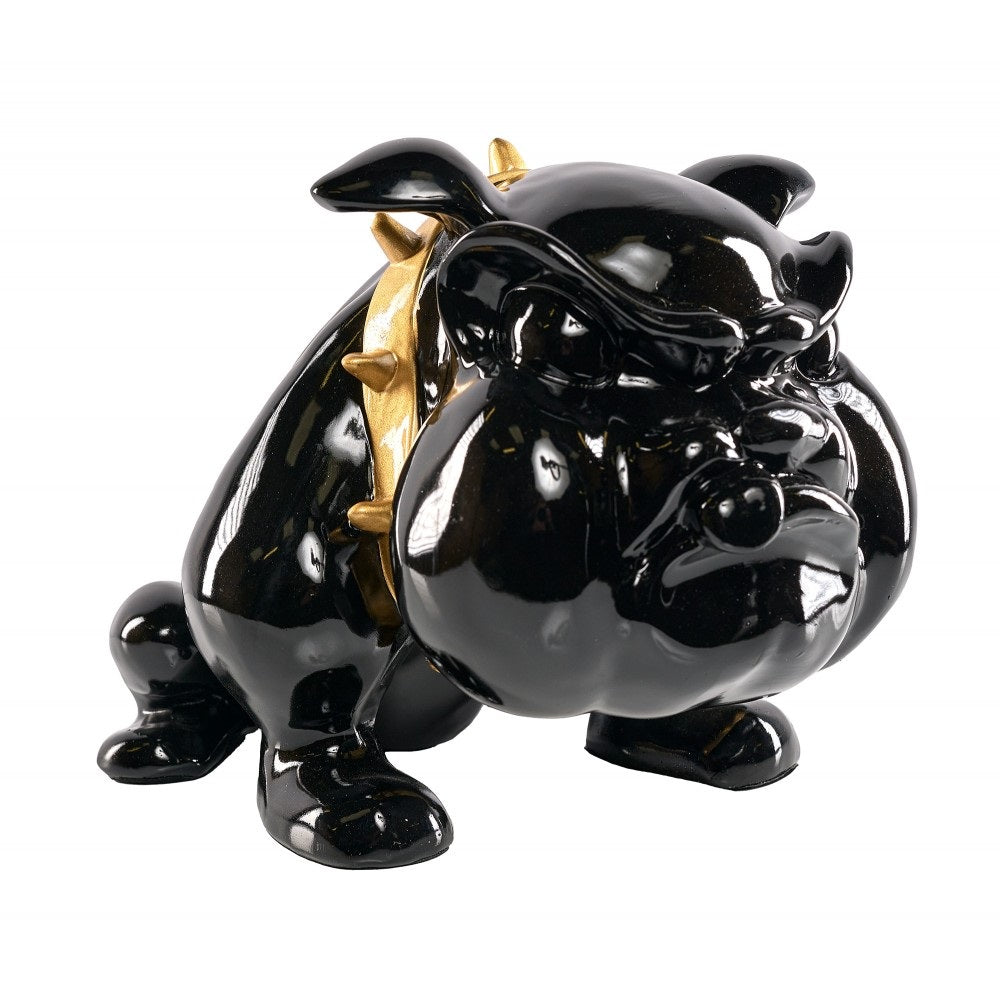 Sculpture statue moderne GOLDEN BULLDOG - Novatrend 