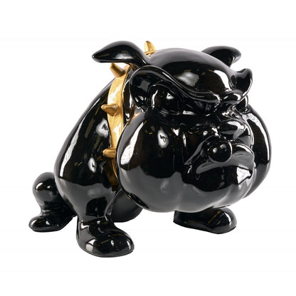 Sculpture statue moderne GOLDEN BULLDOG - Novatrend 