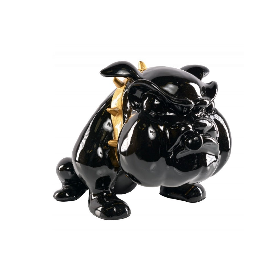 Sculpture statue moderne GOLDEN BULLDOG - Novatrend 