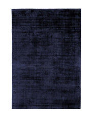 Tapis de salon moderne Uni LAME Bleu Marine - Novatrend 