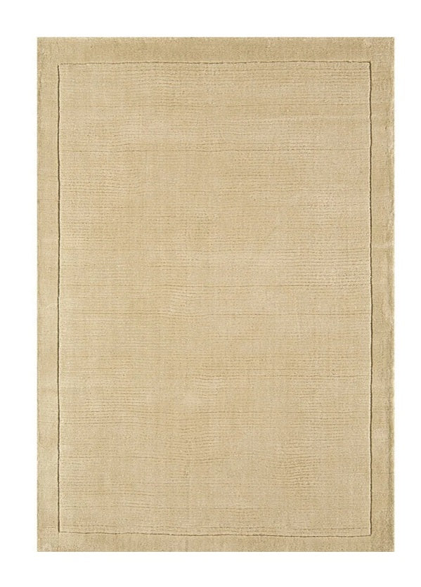 Tapis de Salon Moderne uni Pure Laine CANDY Beige - Novatrend 