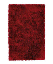 Tapis de salon Moderne poils longs DONNA Rouge - Novatrend 