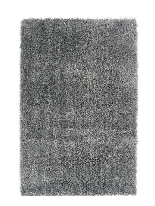 Tapis de salon Moderne poils longs DONNA Argent - Novatrend 