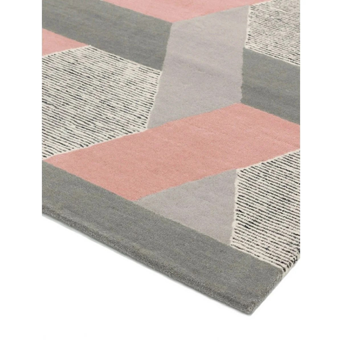 Tapis de salon en laine tissé plat CAMPTON