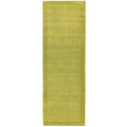 Tapis de couloir uni pure laine CANDY Vert clair - Novatrend 