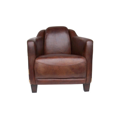 Fauteuil en cuir véritable THE AMERICAN - Novatrend 