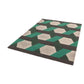 Tapis de salon en laine tissé plat CAMPTON