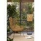 Fauteuil design osier et métal NATURA