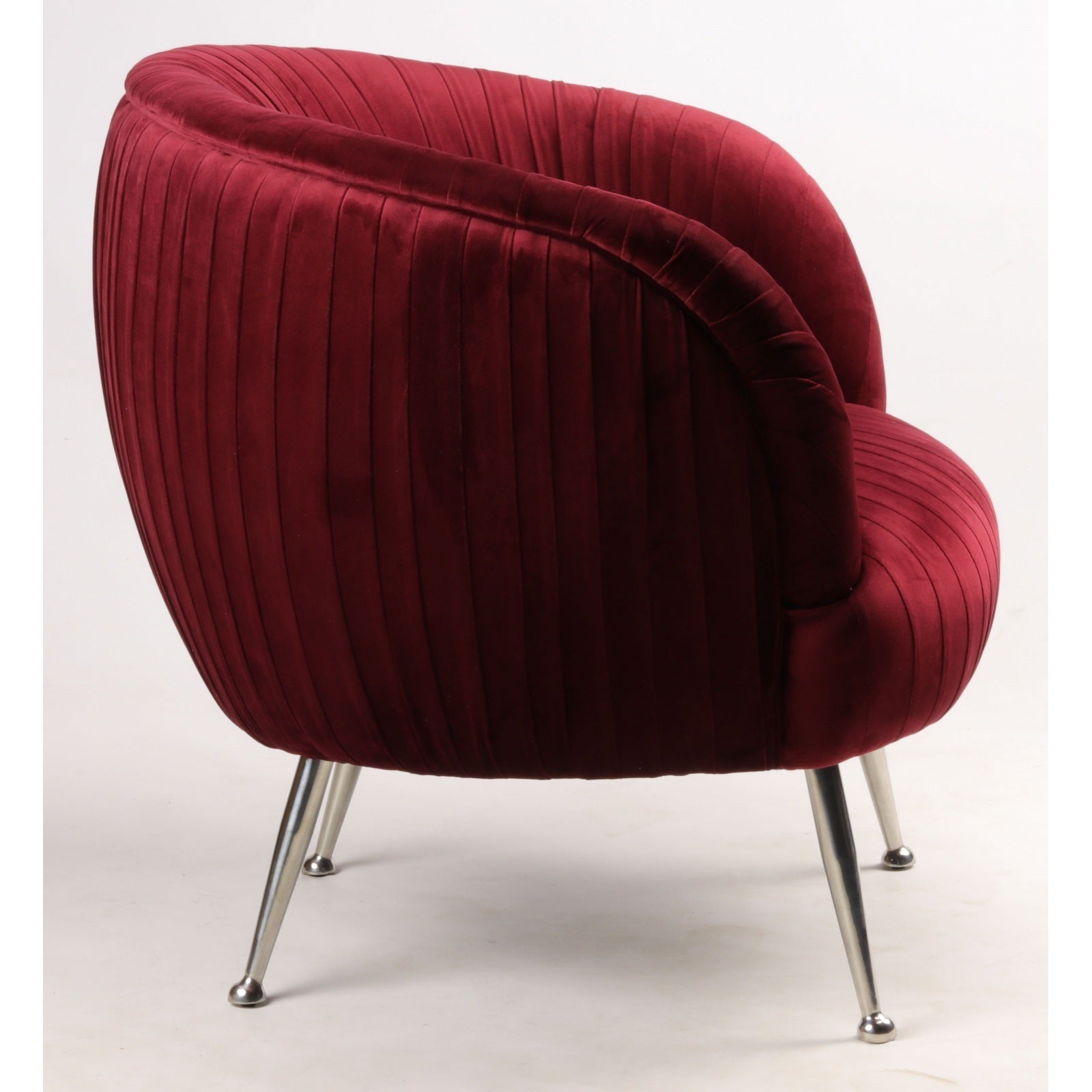 Fauteuil en velours rouge PALACIO - Novatrend 