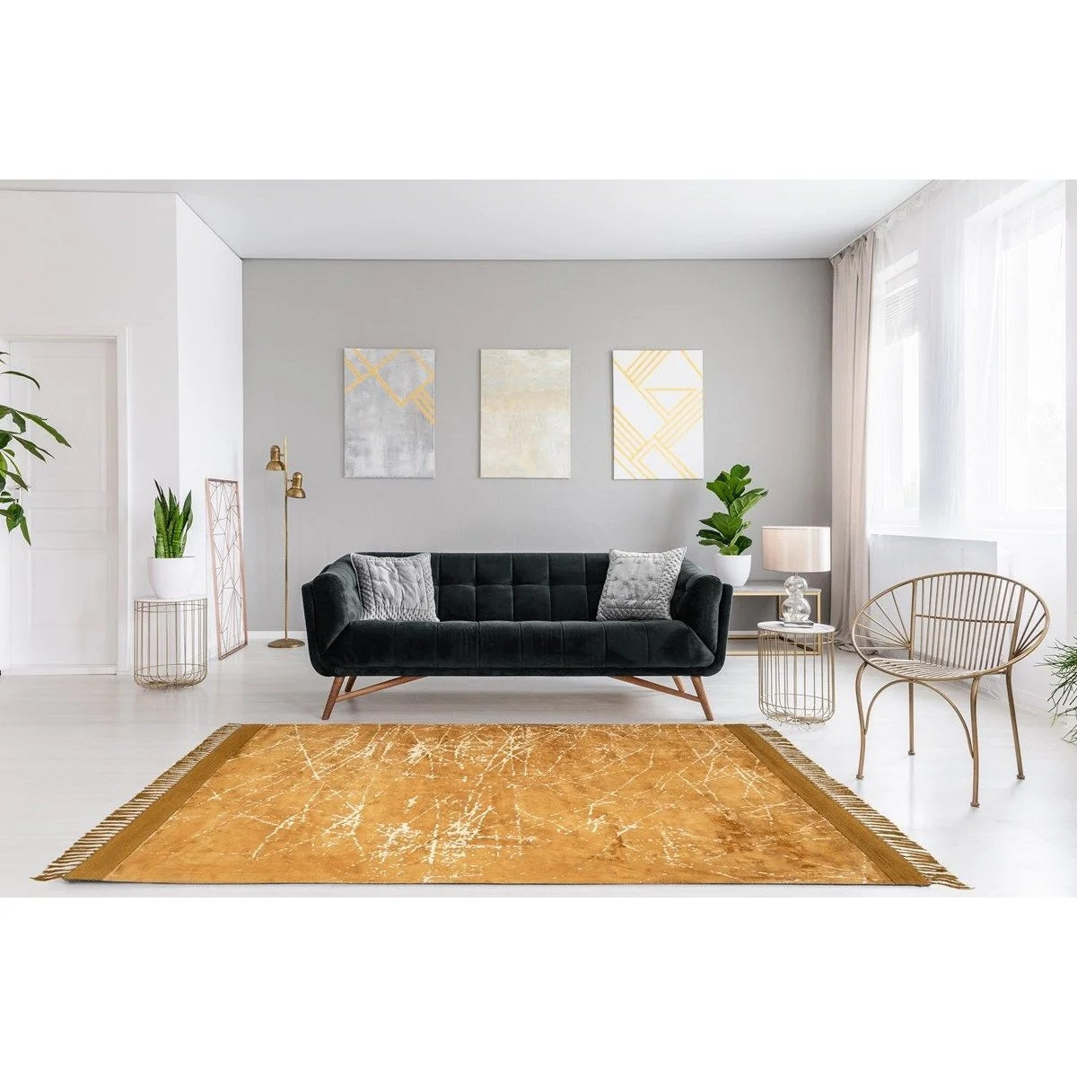Tapis de salon moderne viscose VITA