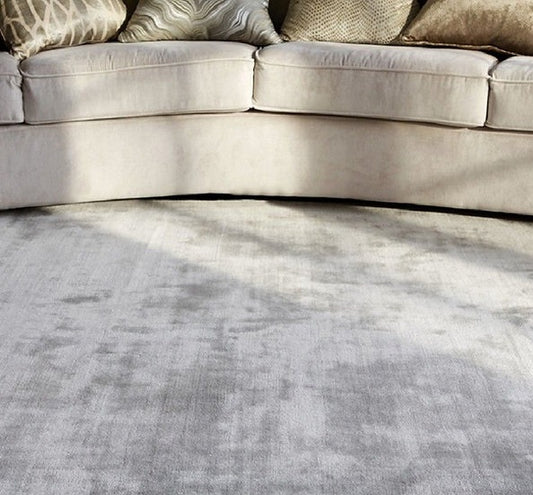 Tapis de salon luxe Designer TITANE Argent - Novatrend 