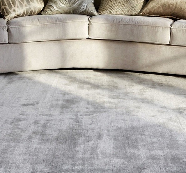 Tapis de salon luxe Designer TITANE Argent - Novatrend 