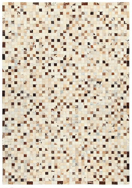 Tapis de salon moderne cuir véritable PATCHY - Novatrend 