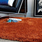 Tapis de salon Moderne poils longs DONNA Orange - Novatrend 