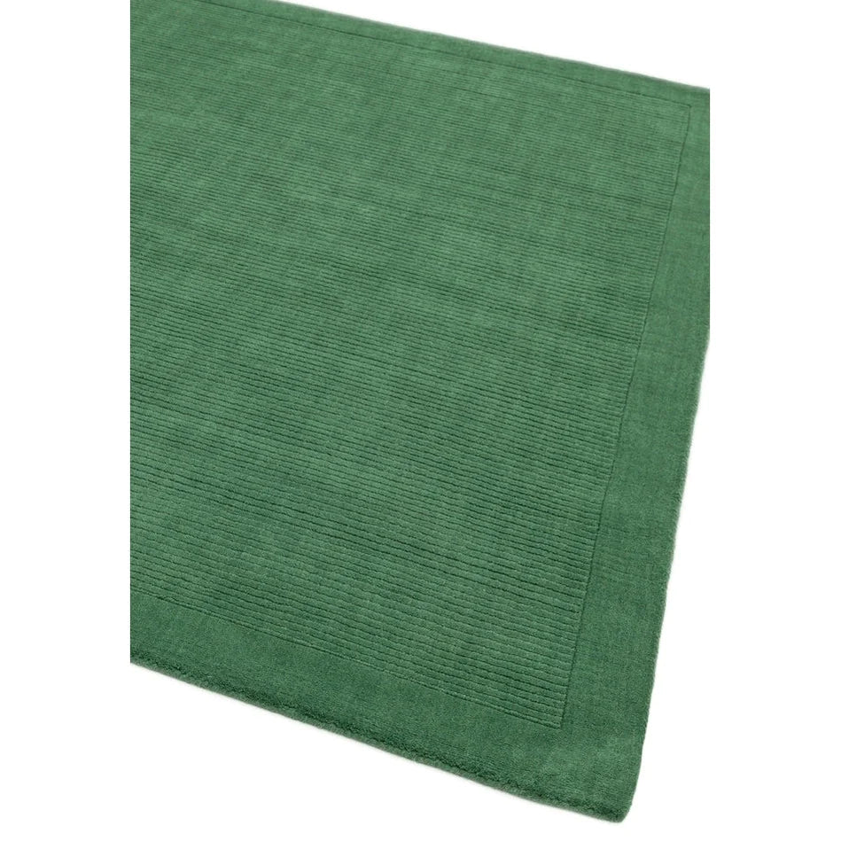 Tapis de Salon Moderne uni Pure Laine CANDY Vert - Novatrend 
