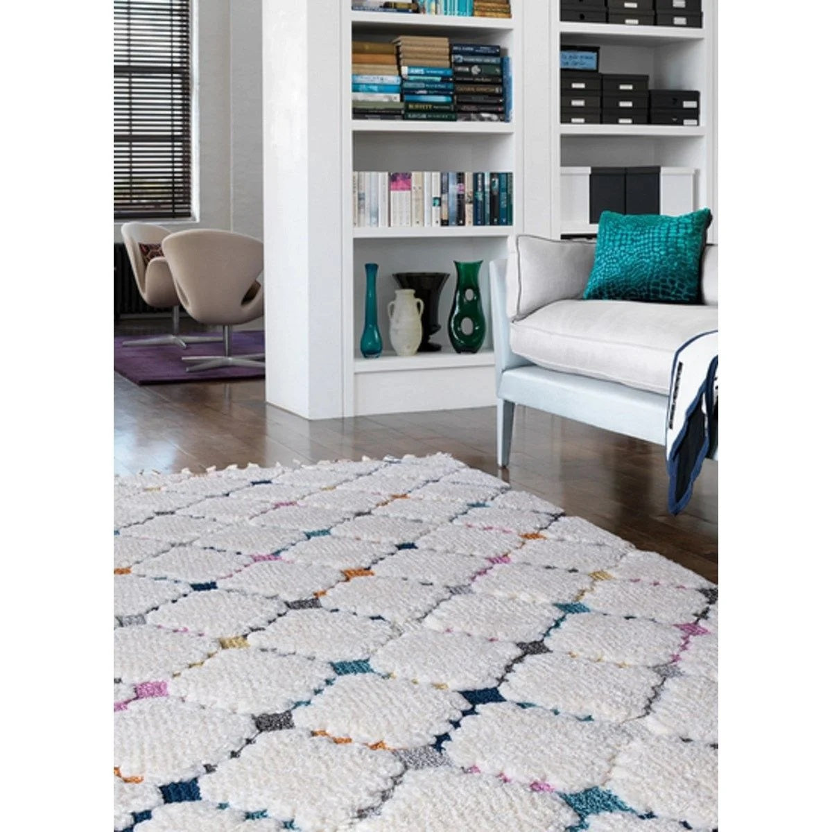 Tapis moderne à franges CRISSY