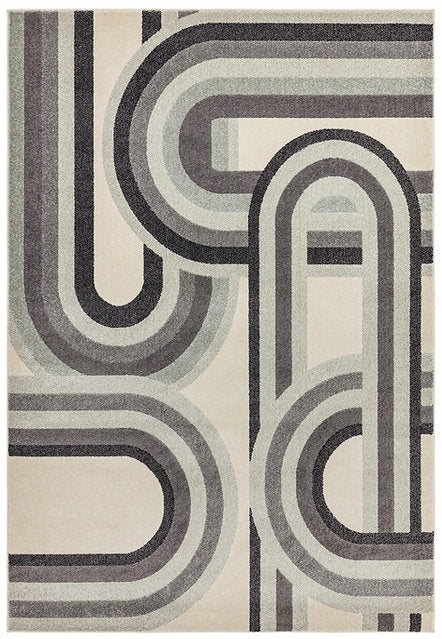 Tapis de salon moderne rétro tissé plat AVON - Novatrend 