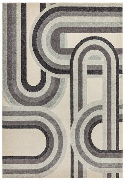 Tapis de salon moderne rétro tissé plat AVON - Novatrend 