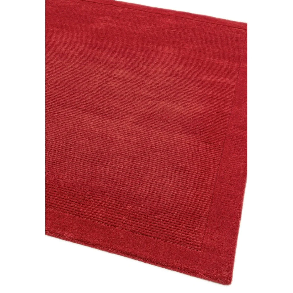 Tapis de Salon Moderne uni Pure Laine CANDY Rouge - Novatrend 