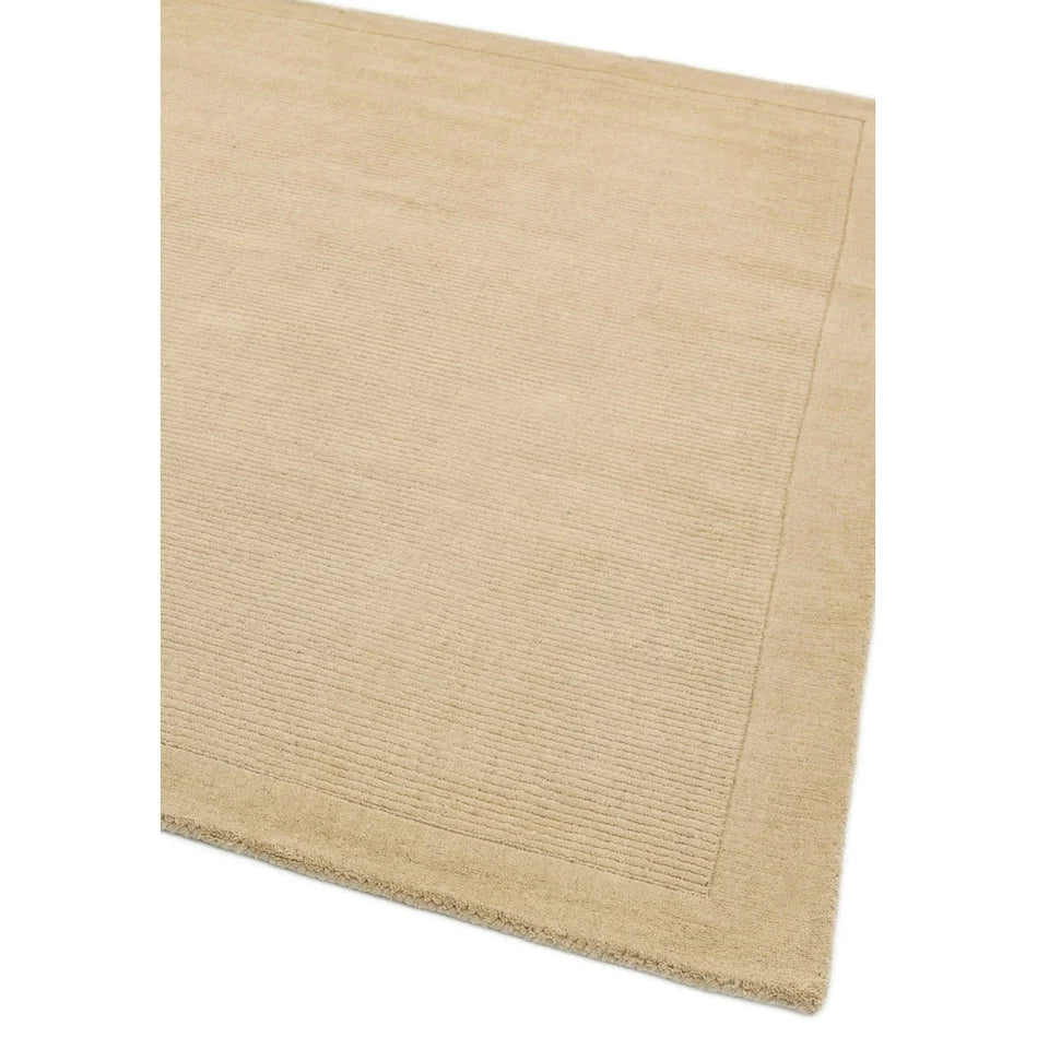 Tapis de Salon Moderne uni Pure Laine CANDY Beige - Novatrend 