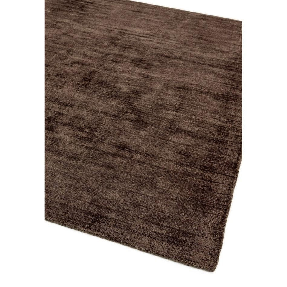 Tapis de salon moderne Uni LAME Marron - Novatrend 