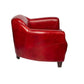 Fauteuil cuir rouge véritable Blossom - Novatrend 