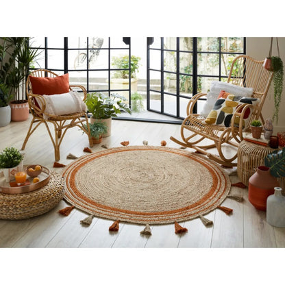 Tapis rond en jute style berbère ANKARA - Novatrend 