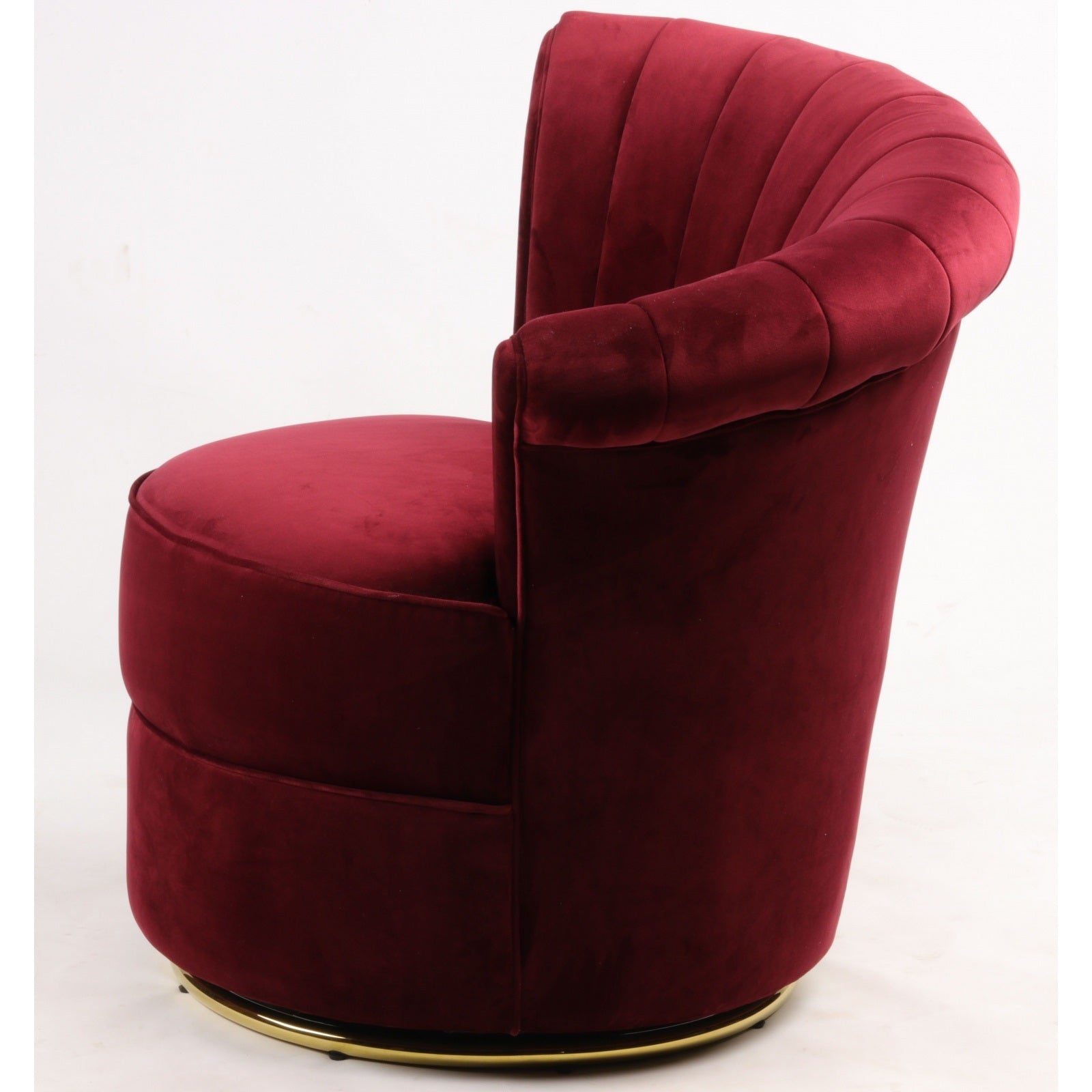 Fauteuil en velours rouge SILWAN - Novatrend 