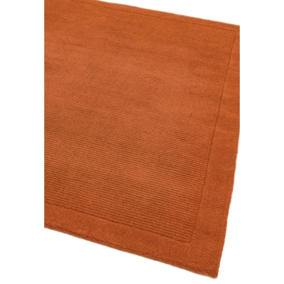 Tapis de Salon Moderne uni Pure Laine CANDY Orange - Novatrend 