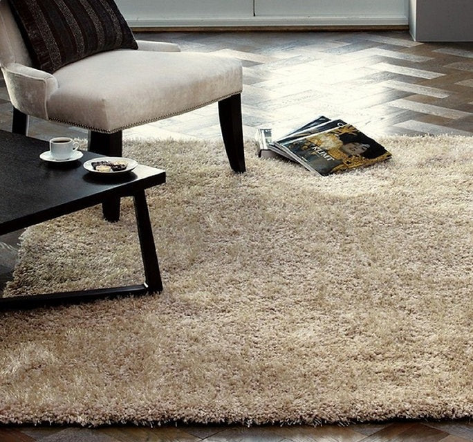 Tapis de salon Moderne poils longs DONNA Beige - Novatrend 
