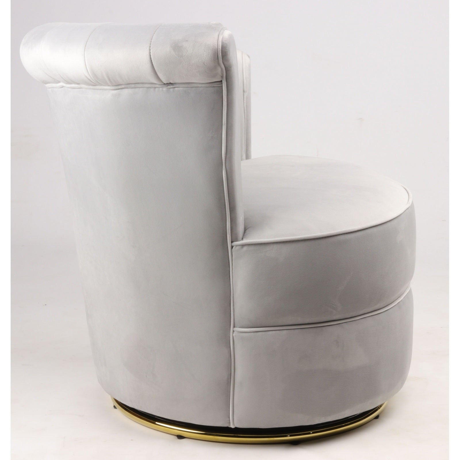 Fauteuil en velours gris SILWAN - Novatrend 