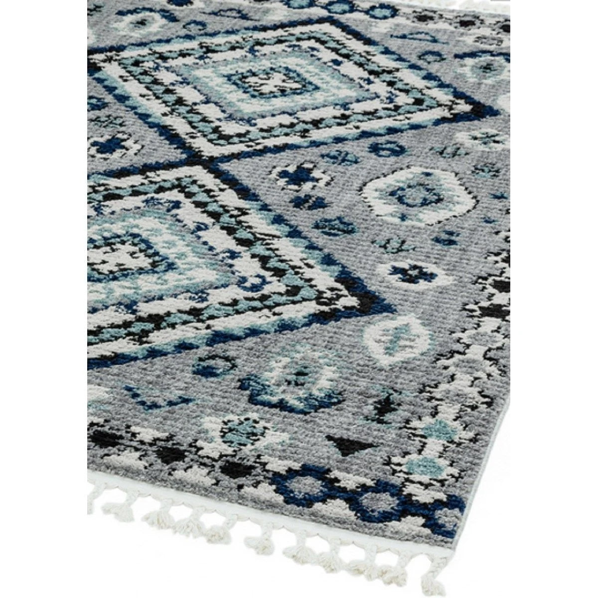 Tapis de salon à franges style berbère INES