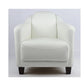 Fauteuil en cuir blanc véritable Gentleman - Novatrend 