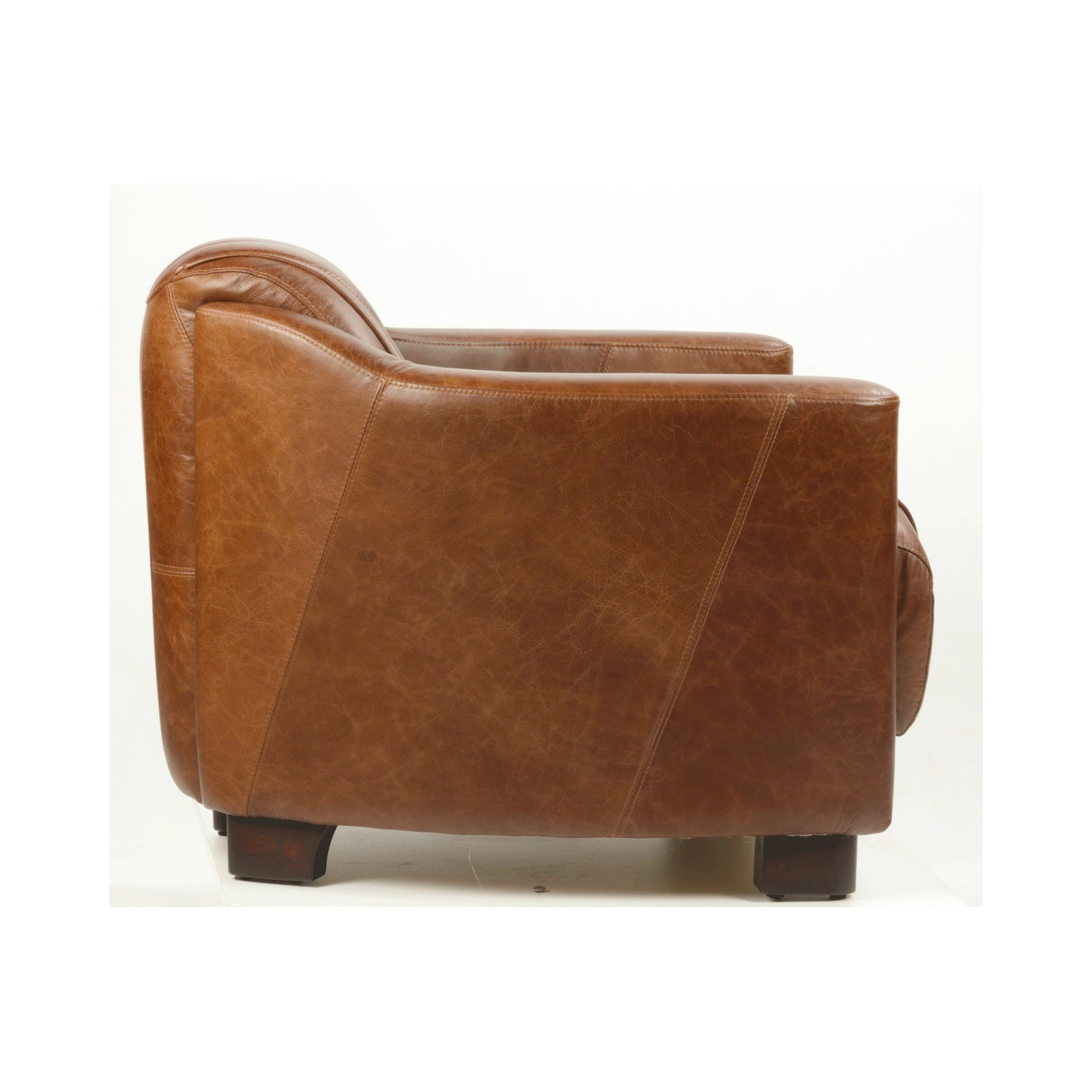 Fauteuil club en cuir véritable LE MAGNIFIQUE - Novatrend 