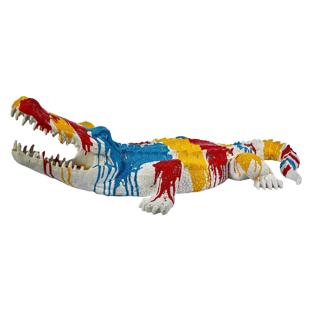 Sculpture statue moderne CROCODILE GRAFITTI - Novatrend 