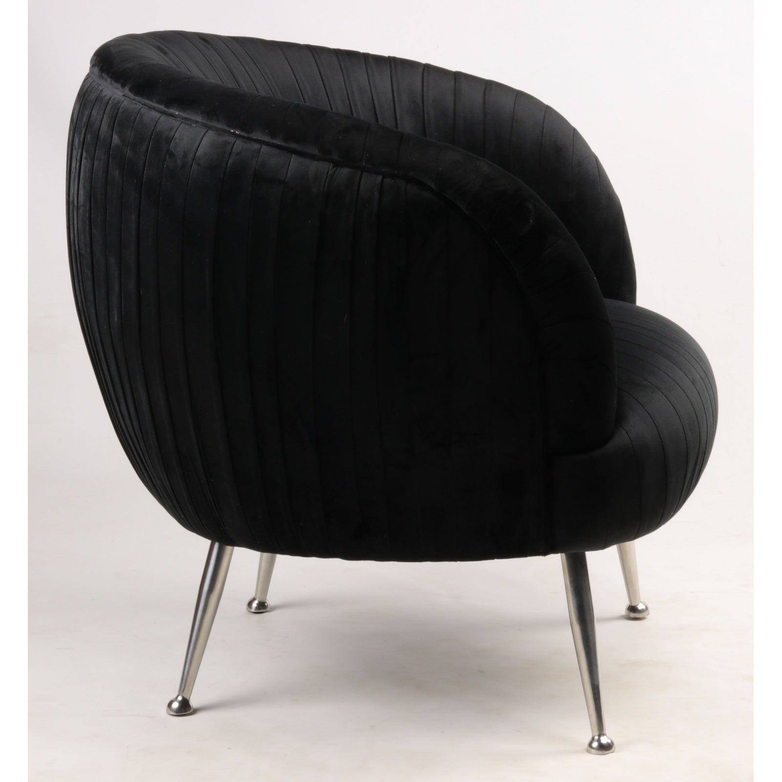 Fauteuil en velours noir PALACIO - Novatrend 