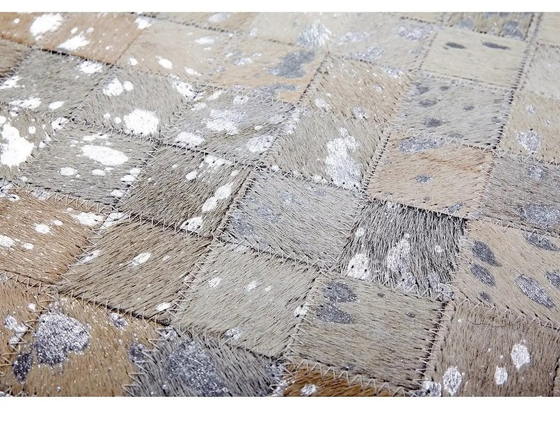 Tapis de salon moderne cuir véritable ALMEIDA - Novatrend 