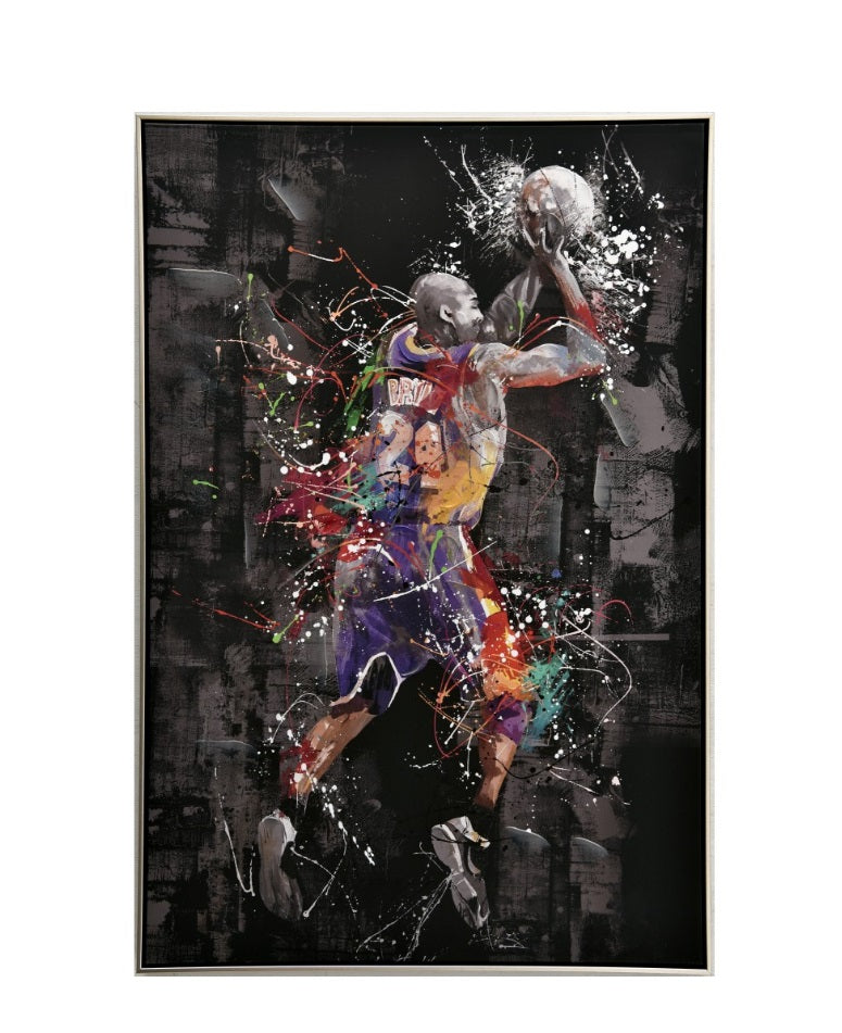 Impression sur toile avec cadre argent NBA - Novatrend 