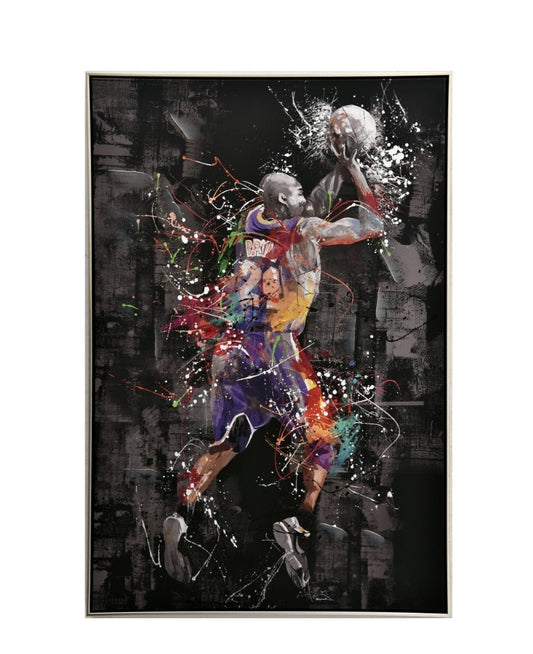 Impression sur toile avec cadre argent NBA - Novatrend 