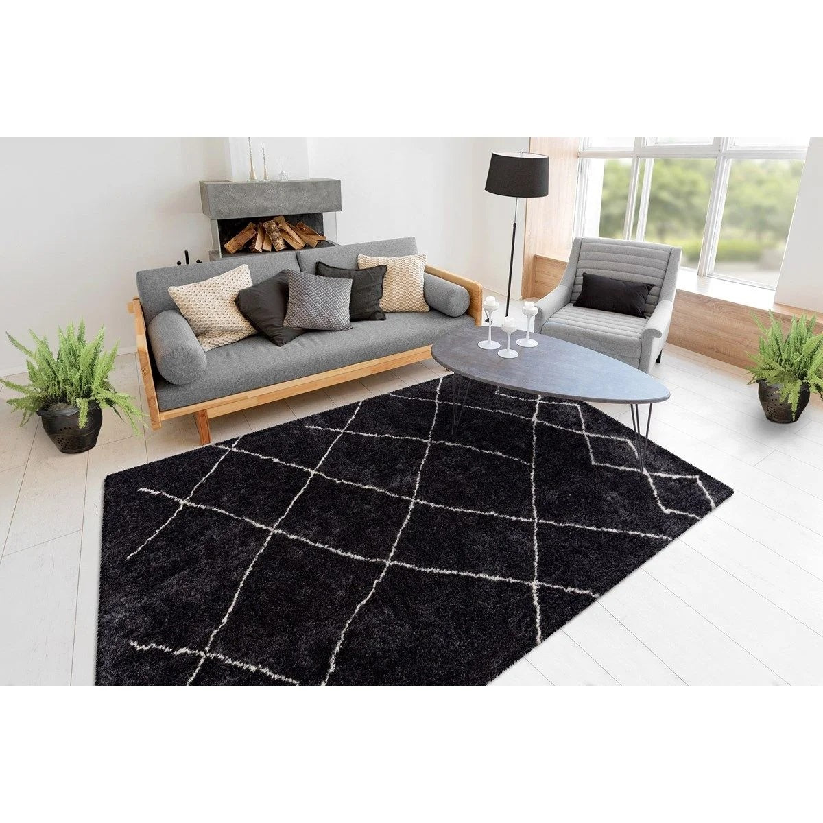Alfombra de salón moderna de algodón DAKAR