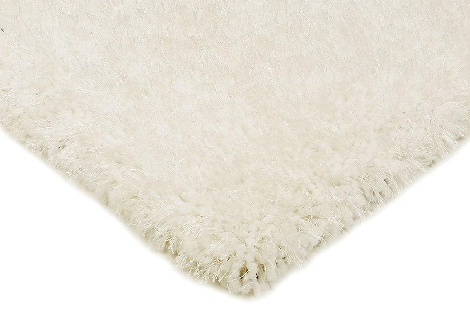 Tapis de salon Moderne poils longs DONNA Blanc - Novatrend 