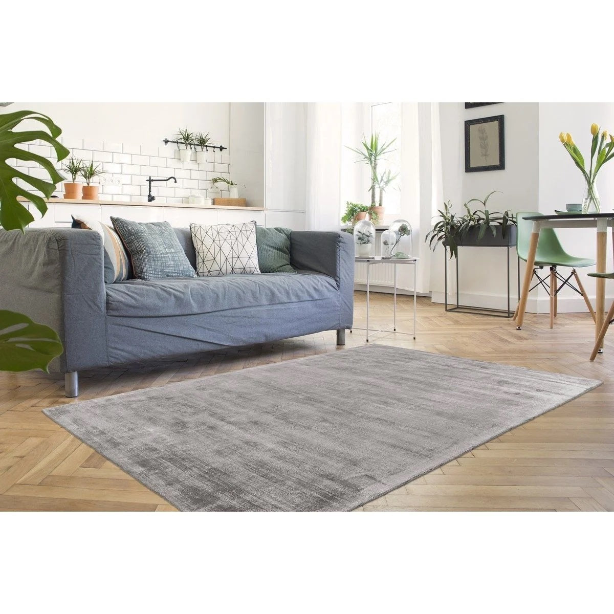 Tapis moderne en soie de bambou UPTOWN