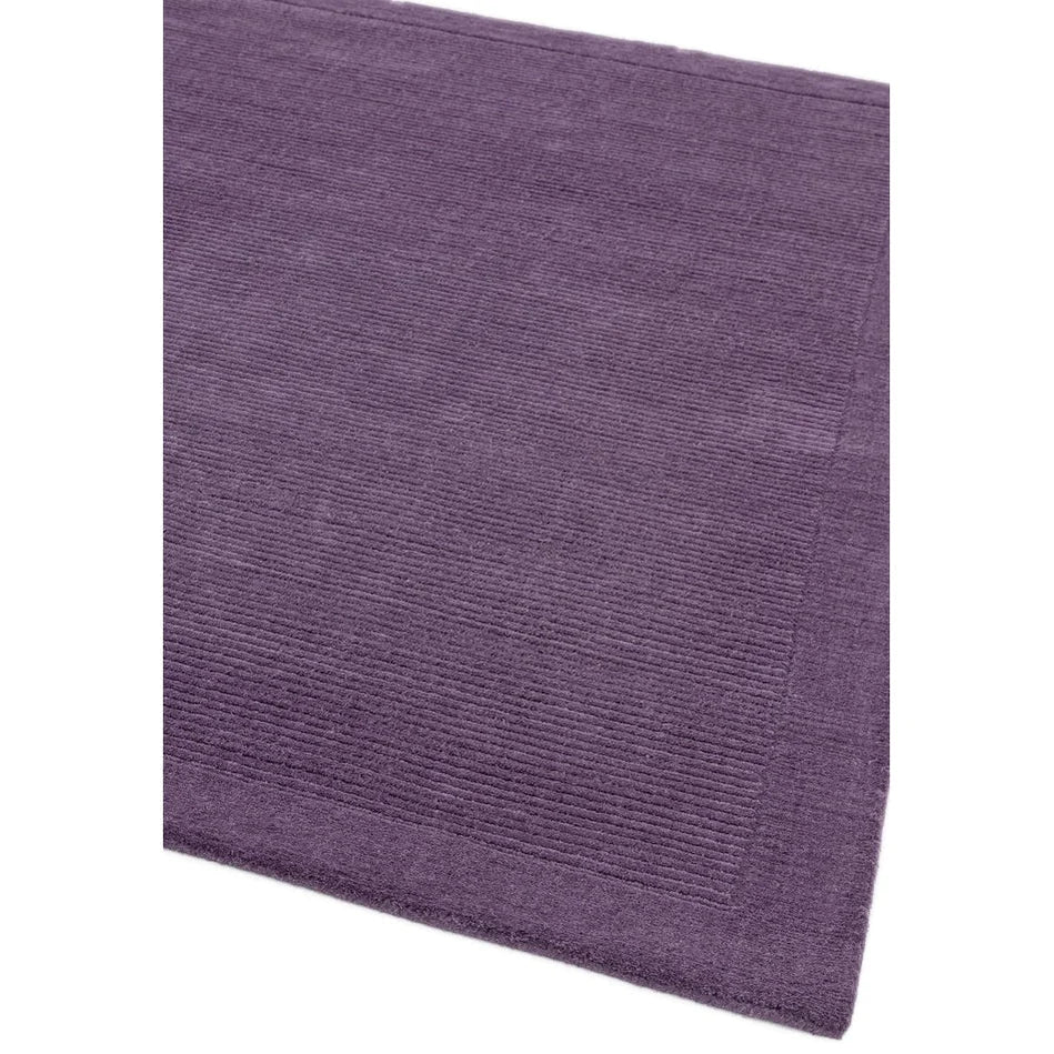 Tapis de Salon Moderne uni Pure Laine CANDY Violet - Novatrend 